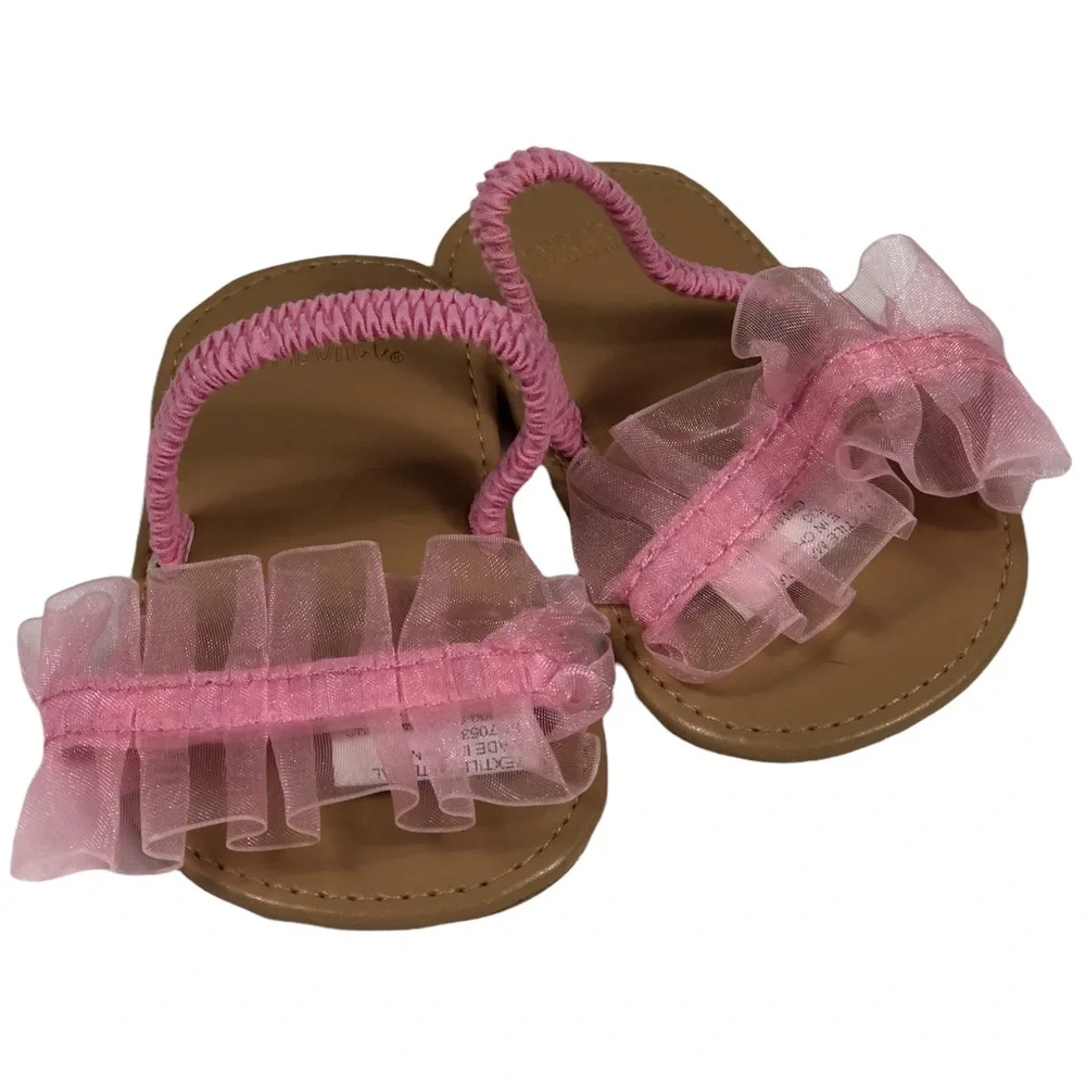 Gymboree Pink Tulle Flip Flops size 2 - Picture 11 of 11